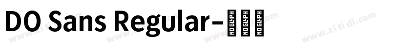 DO Sans Regular字体转换